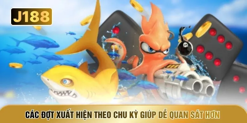 Các đợt xuất hiện theo chu kỳ giúp dễ quan sát hơn